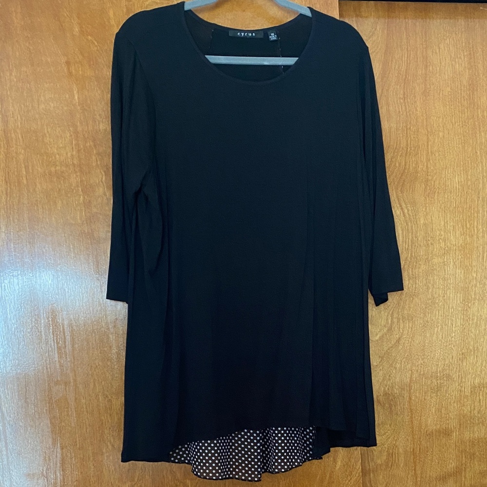 Cyrus Black Long Sleeve Top